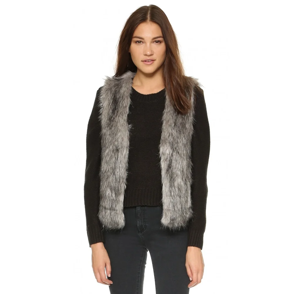 Jack by BB Dakota Castleton Faux Fur Vest S
